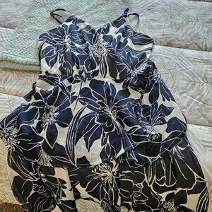 Maurices Bare Surplice floral tiered mini dress M